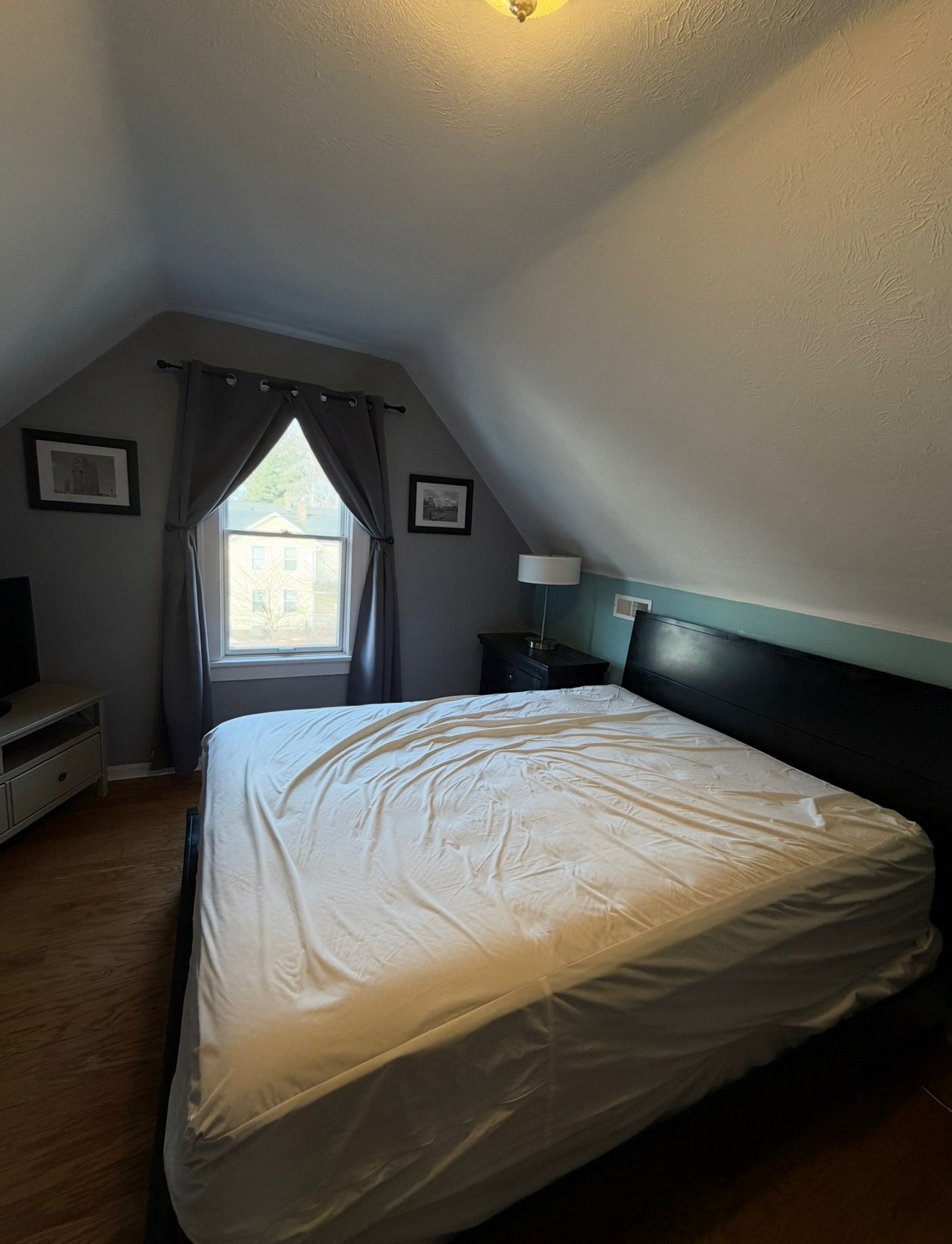Bedroom before the Christmas Story House rentable loft remodel
